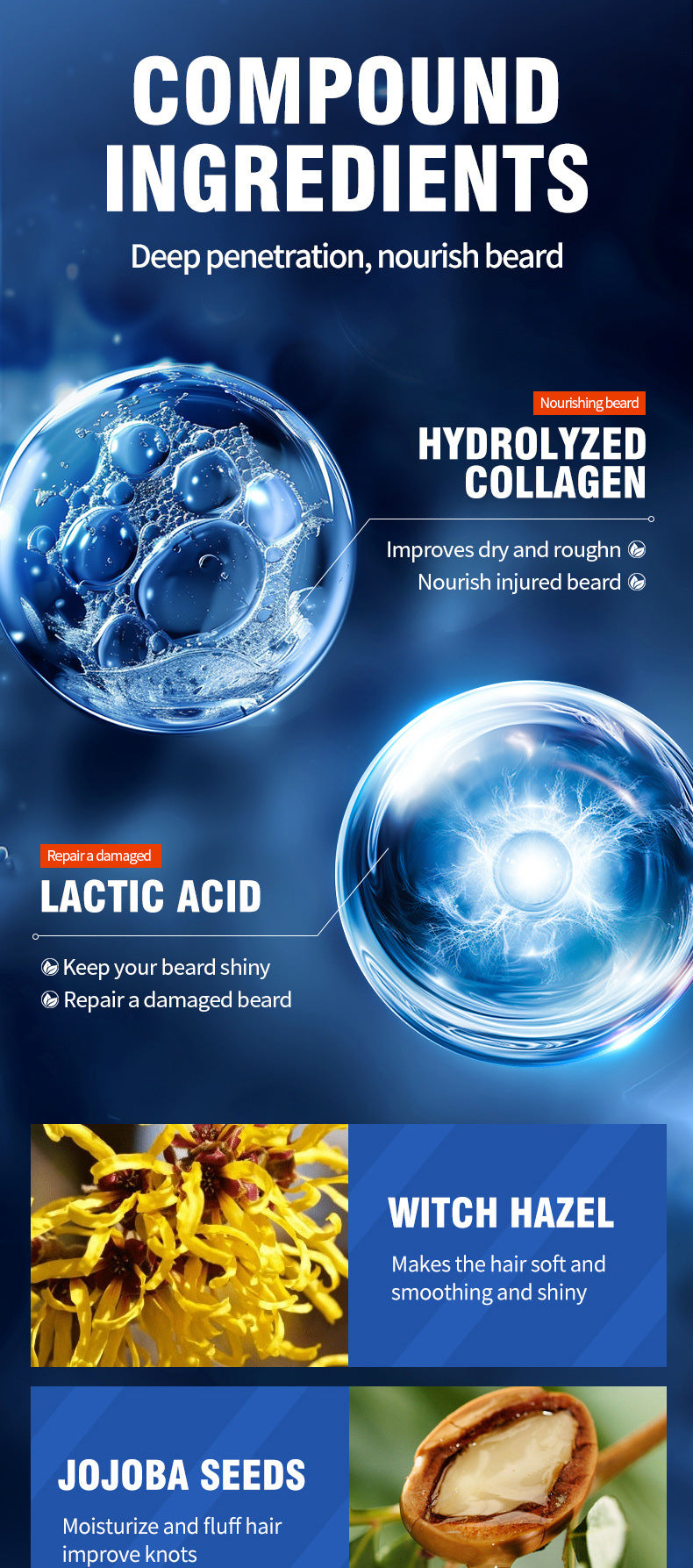 Beard Care Solution SADOER Men's Beard Moisturizing Conditioner Cross-Border Wholesale - 图片 9