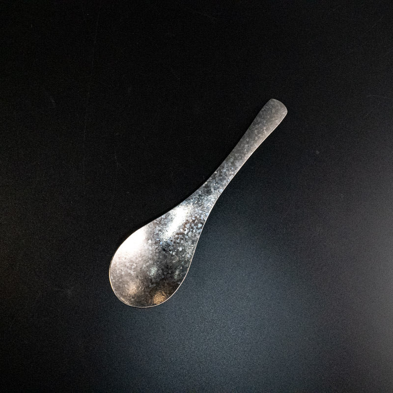 Pure Titanium Spoon Household Uncoated Ice Flower Craft Outdoor Pure Titanium Soup Spoon Hot Pot Wide Spoon High Temperature Coloring Titanium Soup Spoon - 图片 6