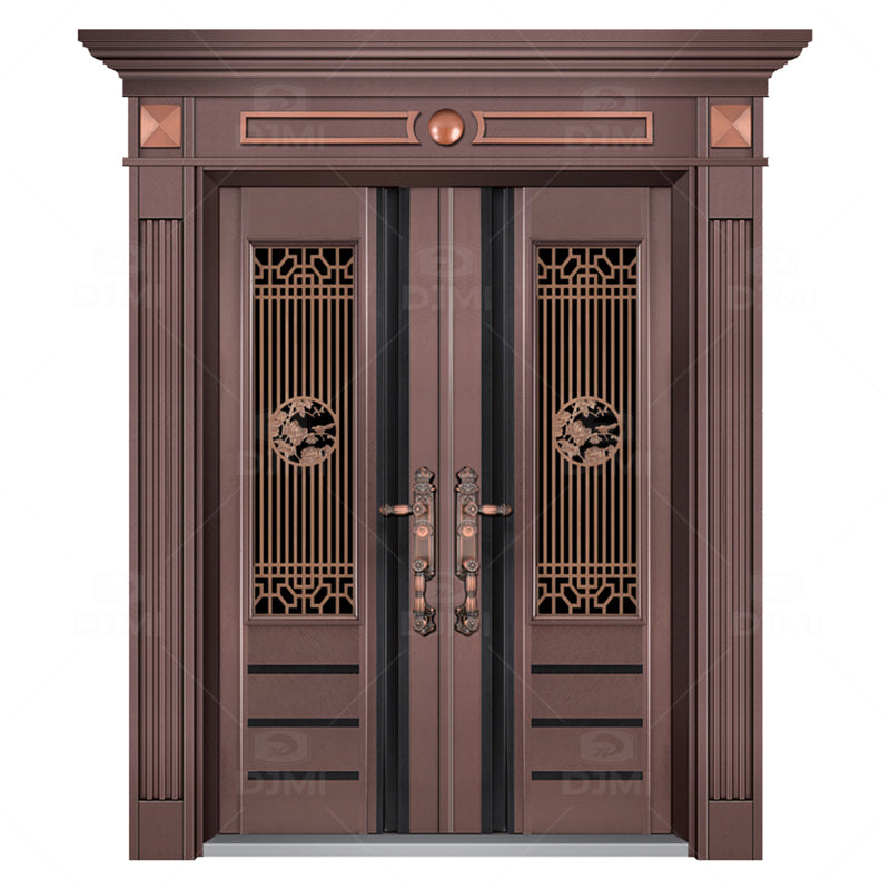 Modern Front Double Door for the House Aluminium Front Doors for Homes Storm Door Exterior - 图片 3