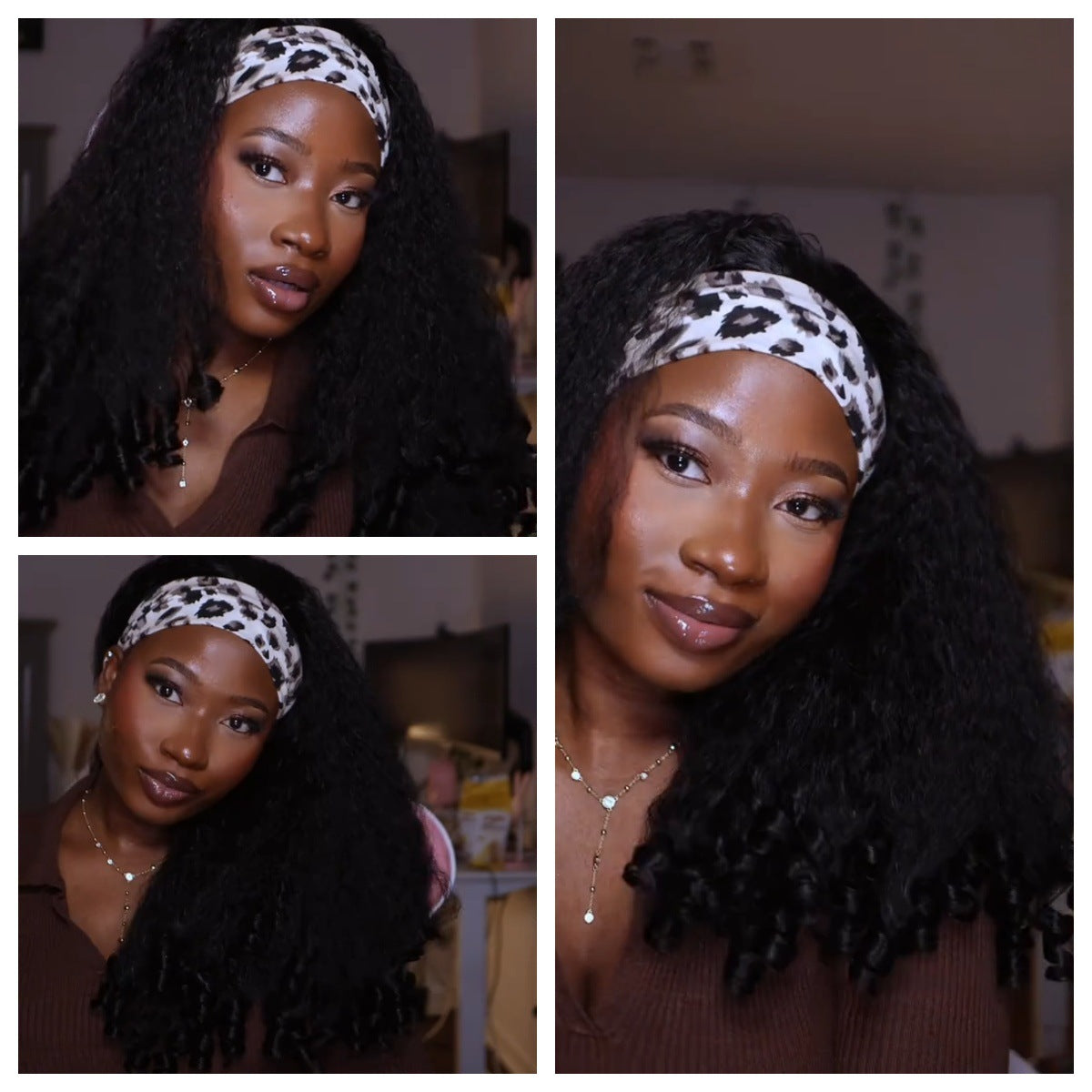 Africa Afro YAKI curly Ribbon Hair Band Curly Hair Chemical Fiber Wig headband wigs - 图片 12