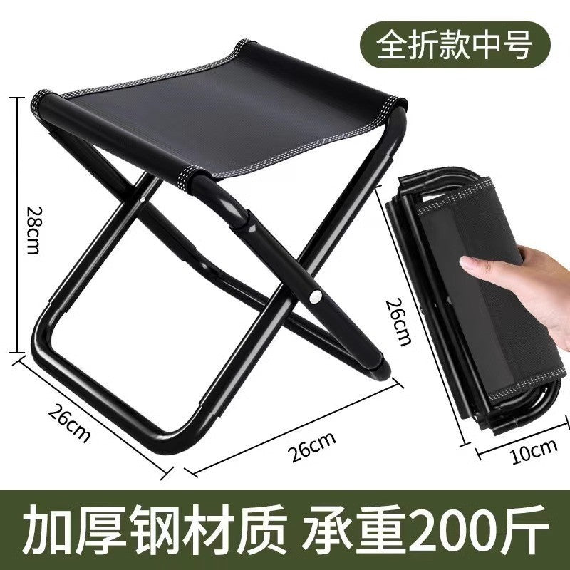 Outdoor Folding Stool Portable Handle Bag Fishing Stool Small Folding Chair Camping Full Folding Chair Foldable - 图片 8