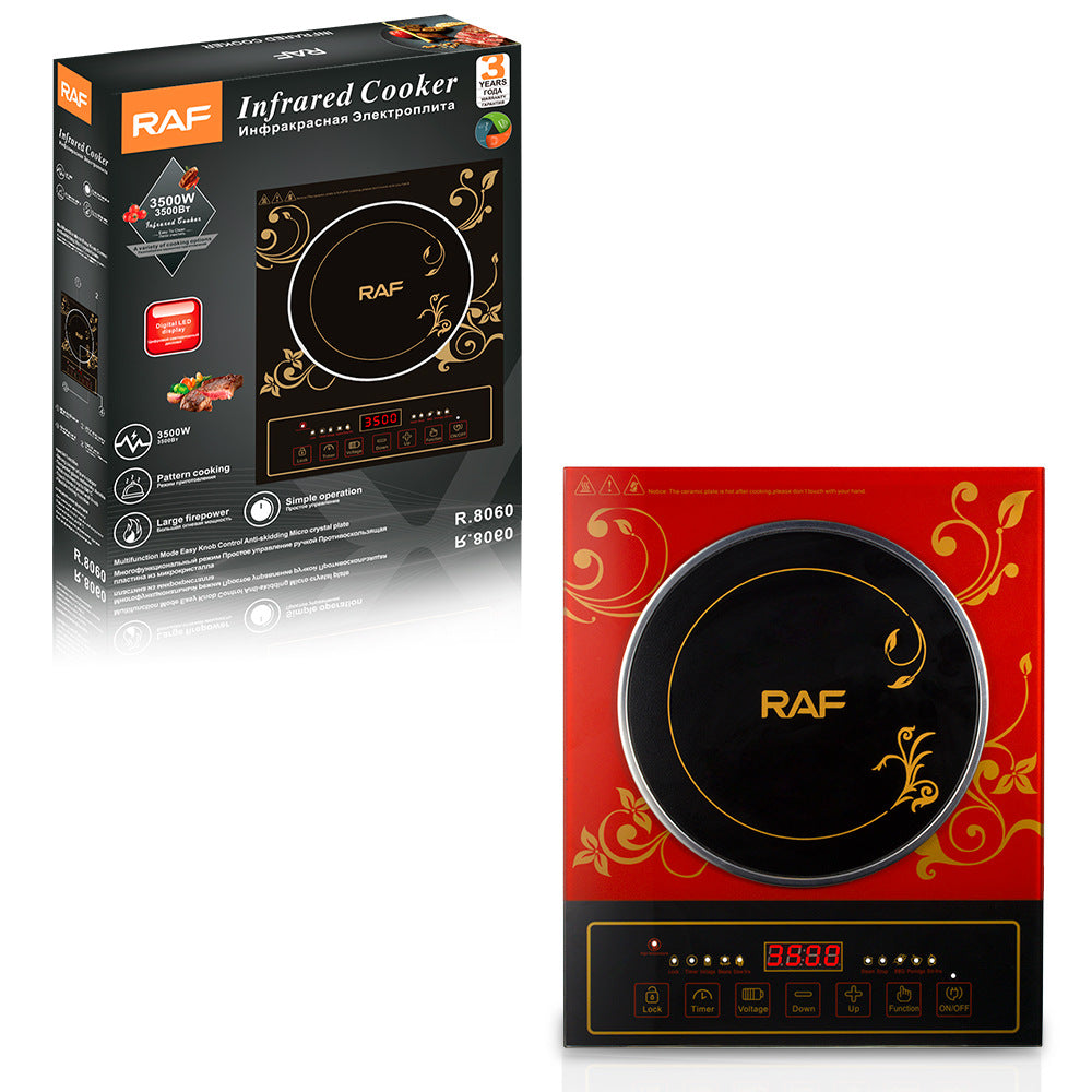 RAF European Standard High-Power Stir-Fry Hot Pot Electric Ceramic Stove Household Multi-Function Light Wave Induction Cooker Countertop Electric Stove8060 - 图片 3