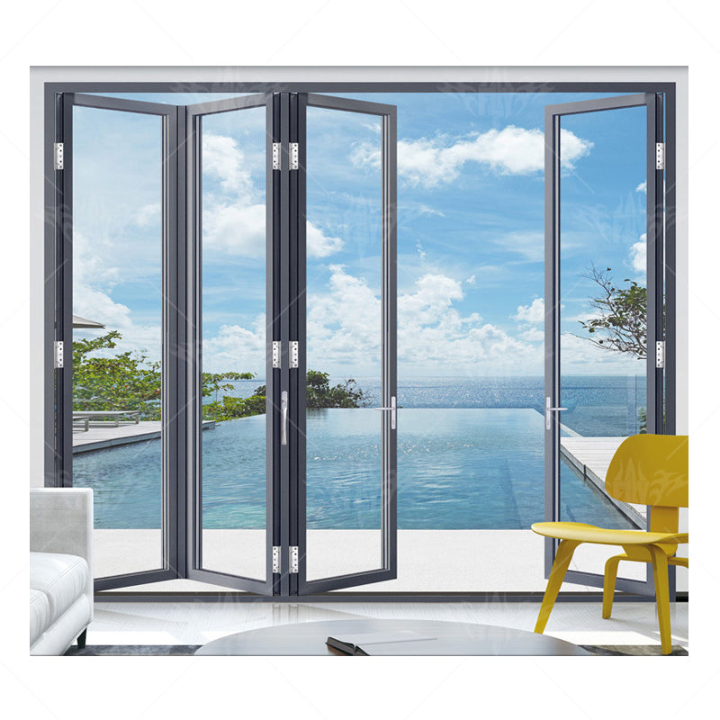 2023 Latest Design of Folding Doors Tempered Glass for High Safety and Quality Suitable for Home Installation - 图片 4