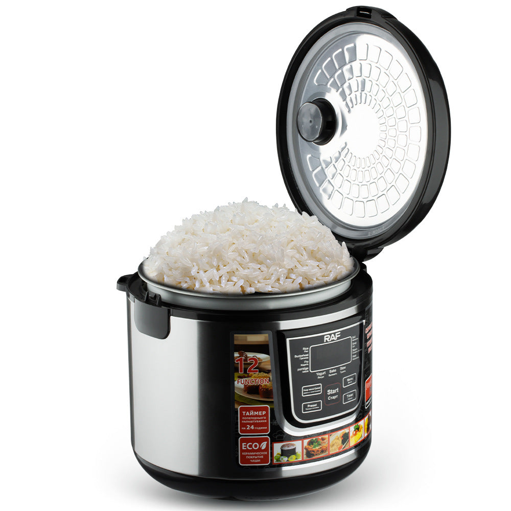 RAF European Standard Rice Cooker Smart6L Fully Automatic Health-Preserving Household Stainless Steel Rice Cooker Multi-Functional - 图片 13