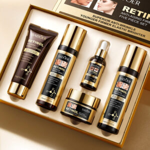 Retinol Skincare Set SADOER Anti-wrinkle, hydrating, moisturizing five-piece set for  foreign trade wholesale
