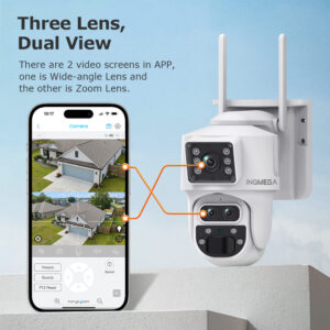 New Product4G Solar Camera Dual Lens Screen Gun Ball Trinocular152x Zoom Outdoor HD