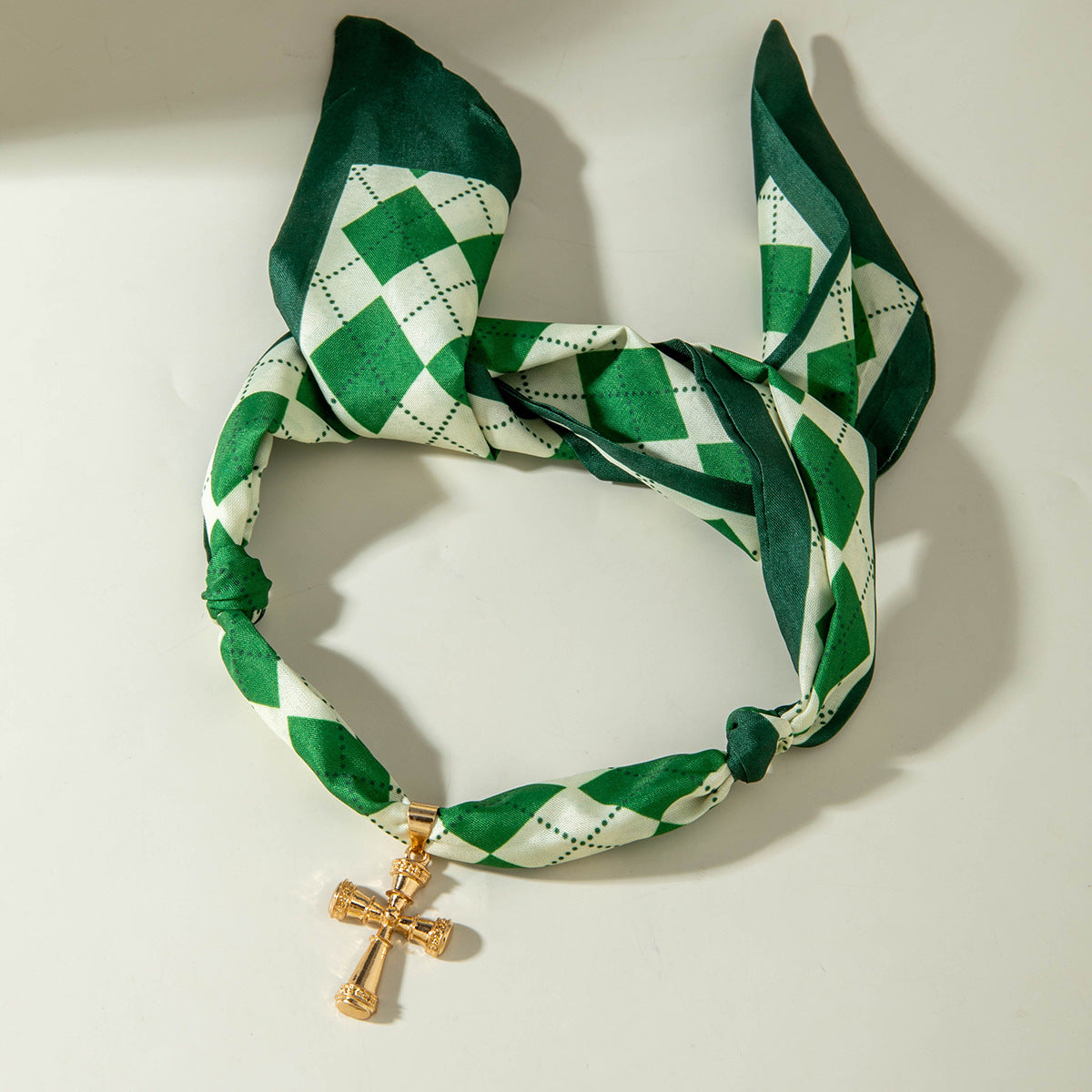 European and American Style Long Silk Scarf Necklace, Light Luxury High-End Feel, Multiple Pendants, Pearl Colorful Silk Scarf Necklace - 图片 34