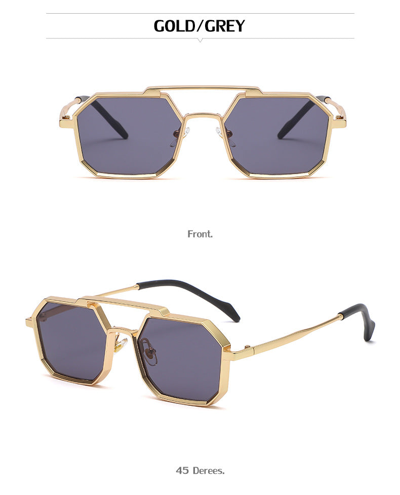 New European and American Steampunk Style Sunglasses for Men, Polygonal Small Frame Sunglasses for Women, Trendy sunglasses Wholesale - 图片 18
