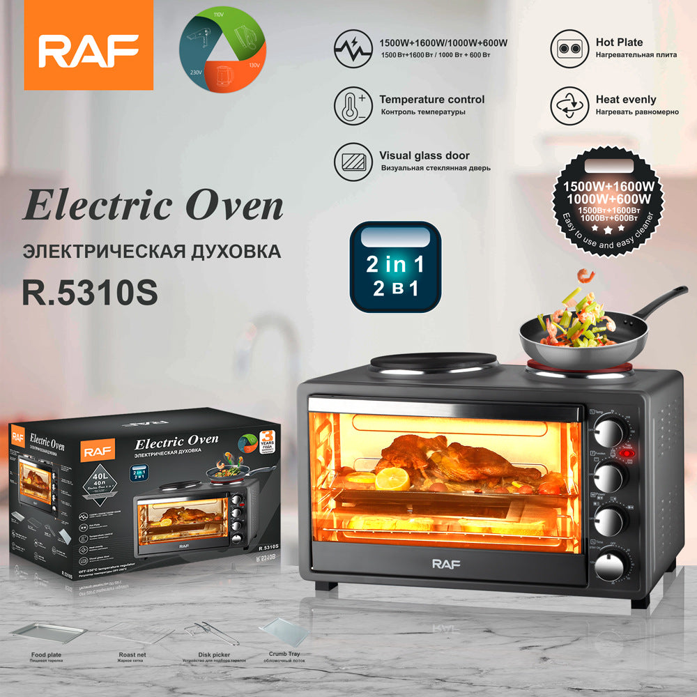 RAF Specially designed for European and American standard electric ovens and electric stoves with dual burners40L Large Capacity Top and Bottom Heating Home Oven - 图片 25
