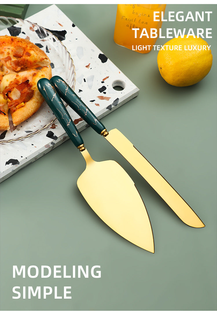 Ceramic Handle Stainless Steel Knife and Spatula Gift Set Creative Baking Tools Cheese Knife Butter Knife Cake Spatula Pizza Spatula - 图片 29