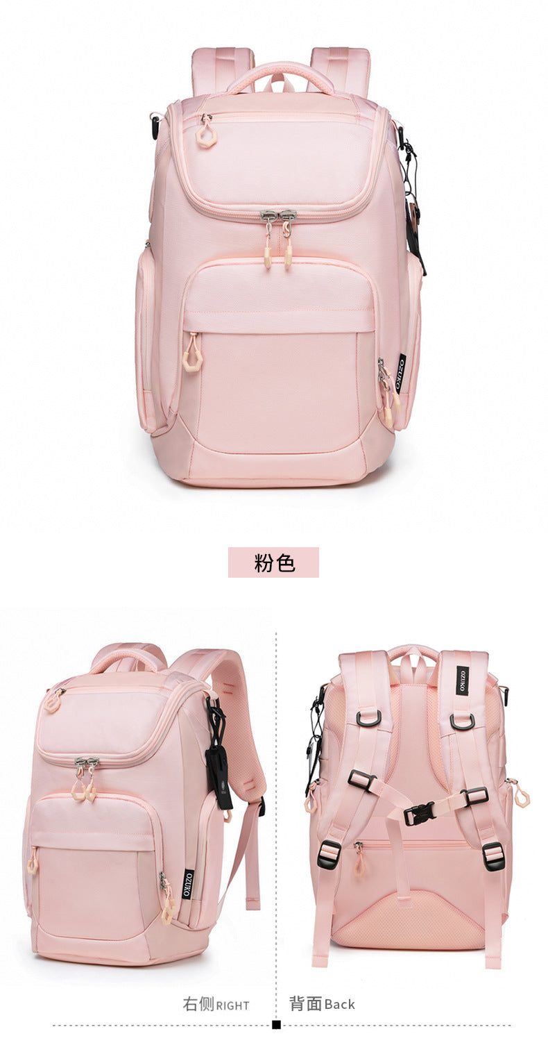 OZUKO Business Backpack Men's Commuting Large Capacity Computer Bag Travel Backpack High-end Waterproof School Bag - 图片 32