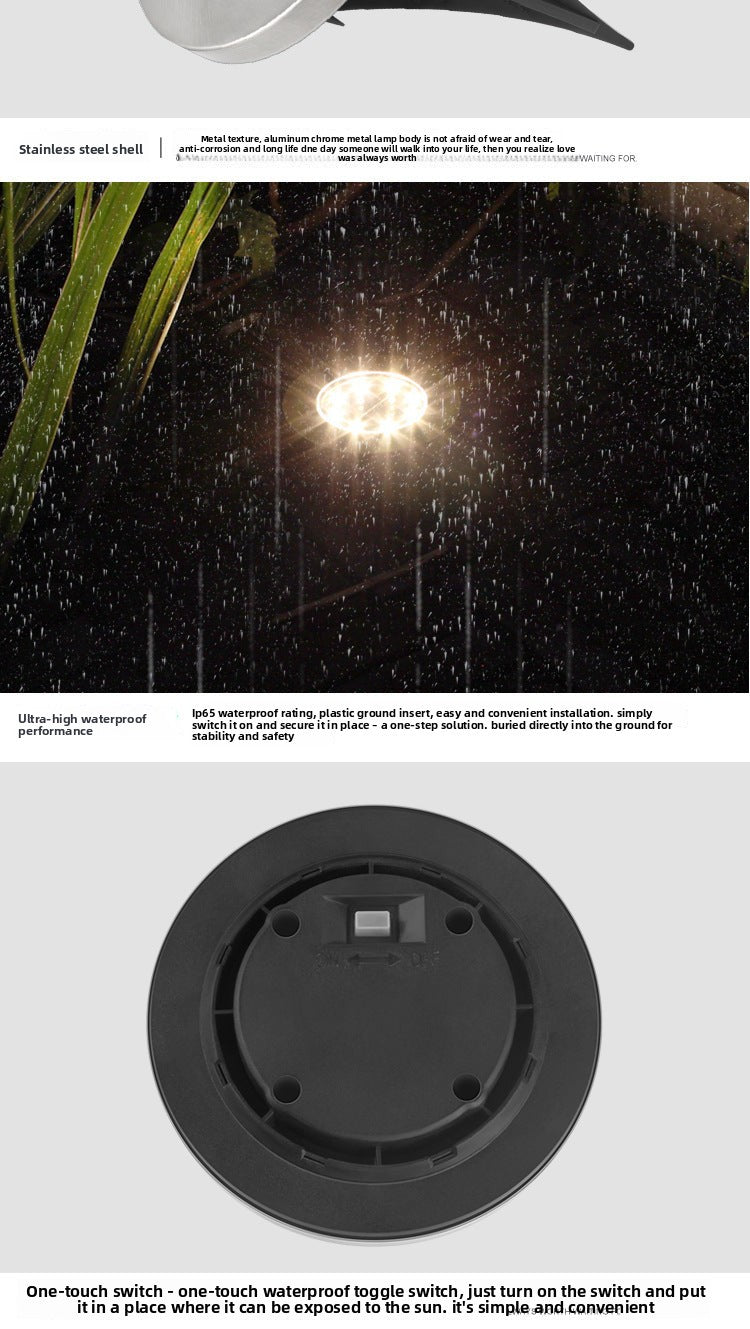 Outdoor Waterproof Solar8LED Underground Light Stainless Steel Lawn Light Garden Light Garden Villa Landscape Light - 图片 12