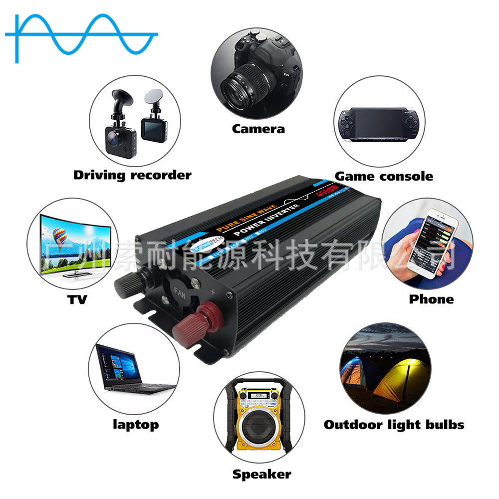 800W Sine Wave Inverter DC12V/24V Turn AC110V120VWish Shopee Platform Export - 图片 12