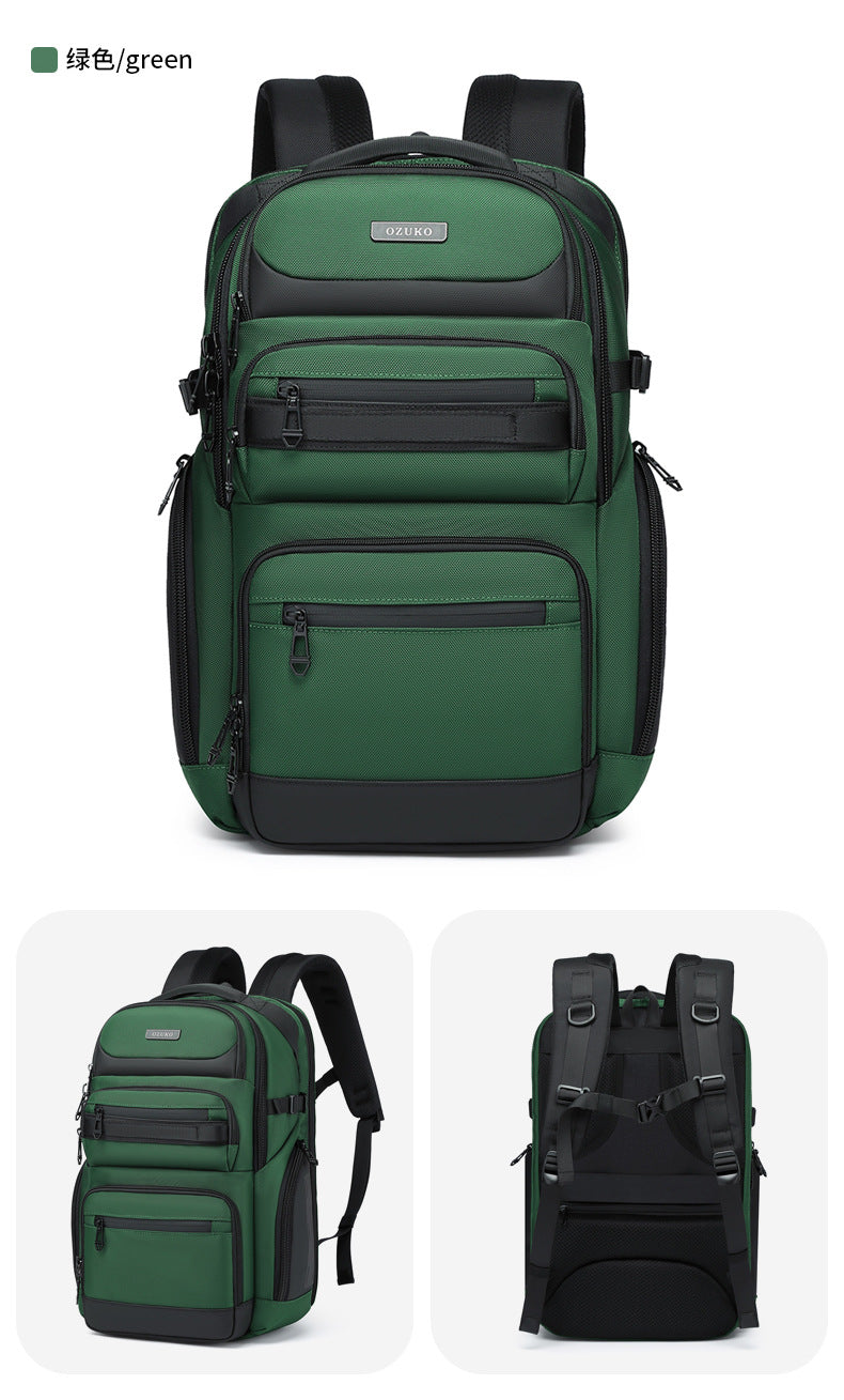 OZUKO Business Backpack Men's Computer Backpack Waterproof High-end Business Travel College Student Commuting School Bag - 图片 34