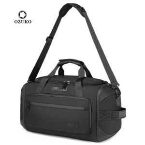 OZUKO Travel Bag Fitness Handbag Large Capacity Dry Wet Separation Can Be Inserted Into The Trolley Short Distance Business Trip Sports Men's Bag