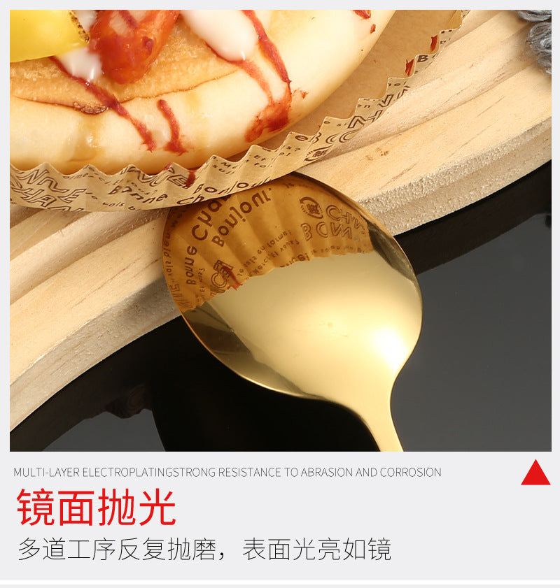 Stainless Steel Cutlery Restaurant Western Steak Knife Fork Imitation Marble Pattern Ceramic Handle Knife Fork Spoon Tea Spoon Tea Fork Set - 图片 49