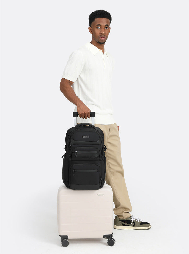 OZUKO Business Backpack Men's Computer Backpack Waterproof High-end Business Travel College Student Commuting School Bag - 图片 26