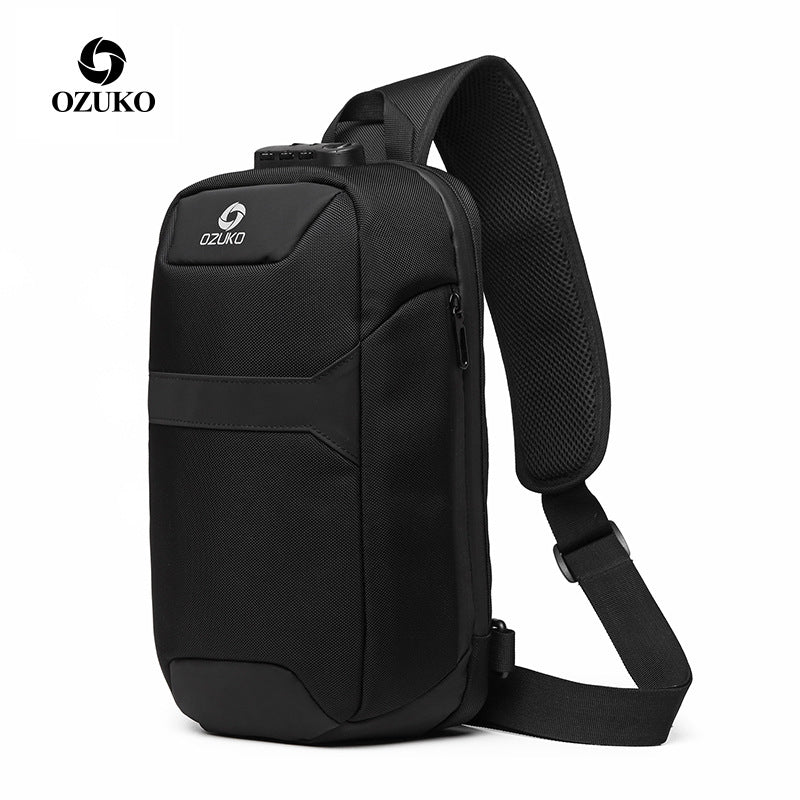 OZUKO Anti-theft Men's Chest Bag Waterproof Oxford Cloth Single Shoulder Crossbody Bag Chest Portable Multifunctional Trendy Bag - 图片 19