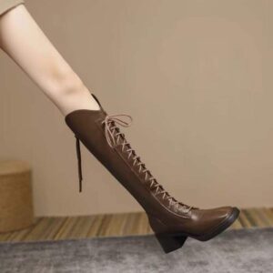 High Heel Long Boots for Women2025New Autumn and Winter Martin Boots with a High Tube Design, Popular on Social Media