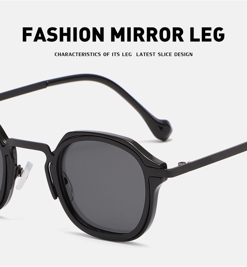 New Fashion Small Frame Sunglasses for Men, European and American Classic Retro Sunglasses, Steampunk Trendy High-End Glasses for Women - 图片 15