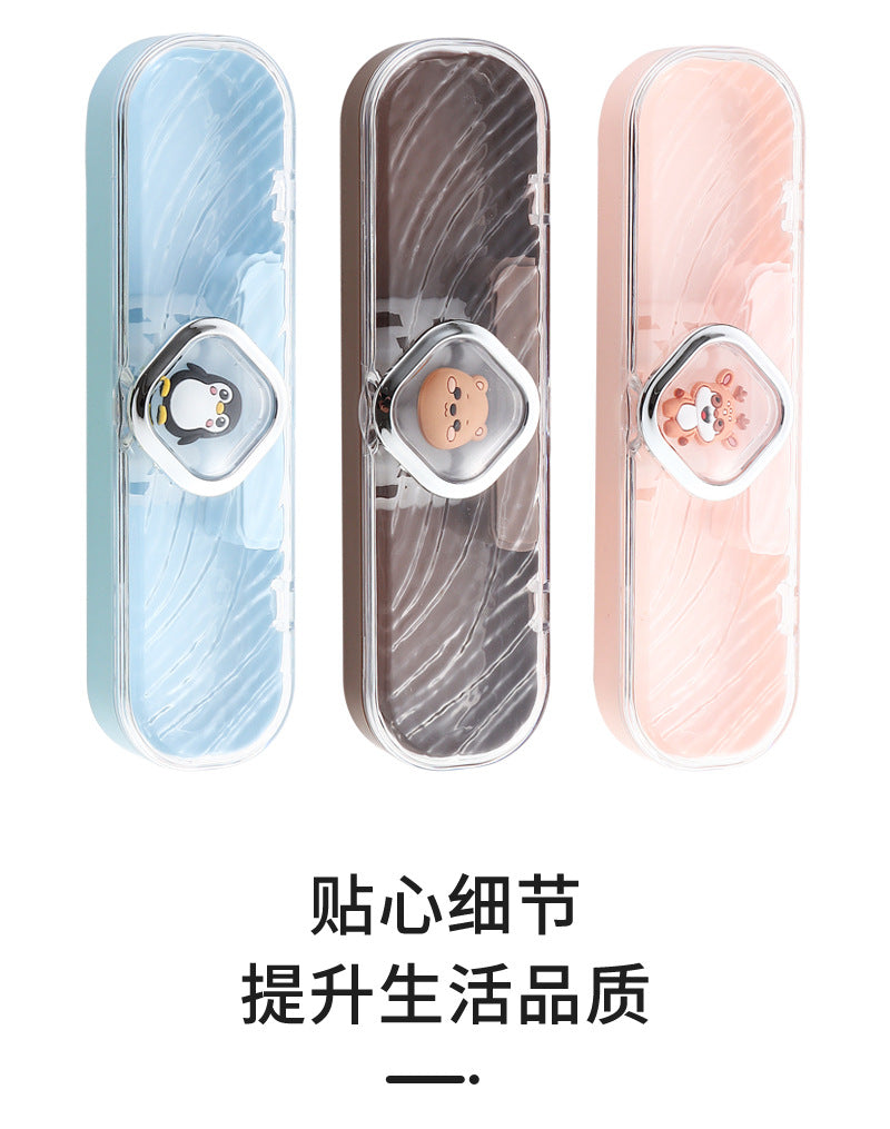 304Stainless Steel Tableware Student Cartoon Portable Tableware Set Work Outdoor Fork Spoon Chopsticks Three-piece Set - 图片 38