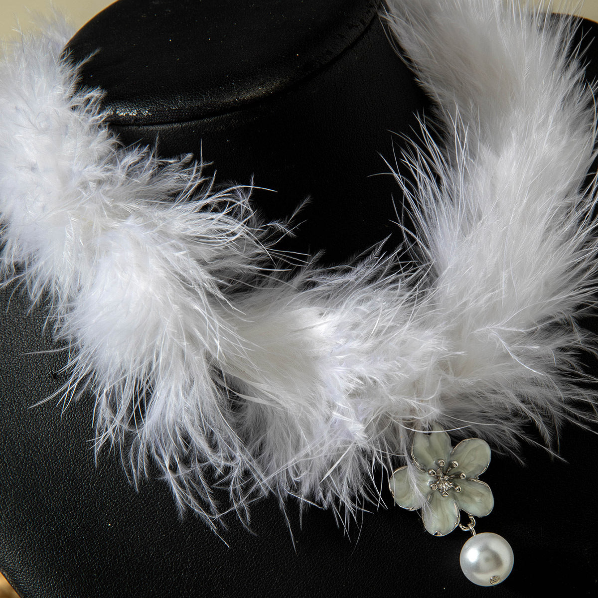 European and American Style Accessories Super Fairy Sweet Christmas Pearl Pendant Plush Necklace Light Luxury Fashion High-end Necklace Wholesale - 图片 9