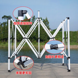 Thickened Four-Corner Tent Stand Hexagonal Outdoor Stall Use Rain Shelter Frame Sunshade Umbrella Stand Foldable Telescopic Canopy