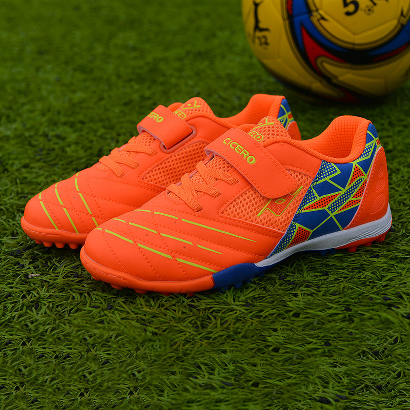 Men's Soccer Shoes TF Velcro Magic Tape Children's Sports Shoes for Primary and Secondary School Students and Teenagers for Sports Competitions and Training - 图片 11