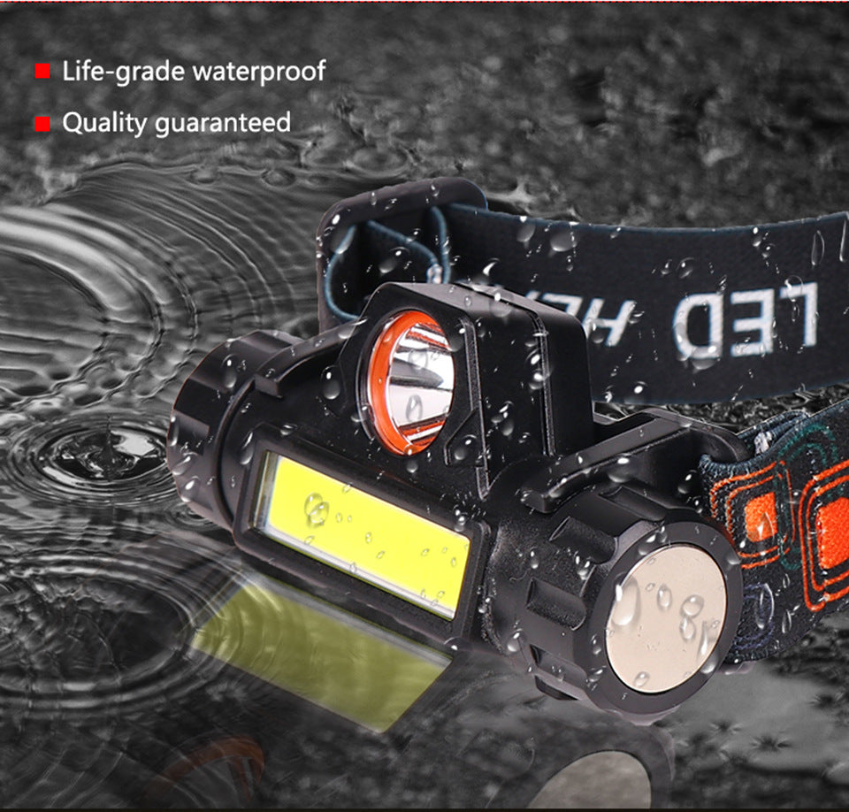 Multifunctional headlight strong light outdoor light night fishing light COB Miner's lamp USB Rechargeable Headlamp with Magnetic Work Head - 图片 8