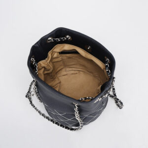 Classic Top Layer Leather Chanel Style Diamond Chain Shoulder Crossbody Women's Bag Fashion Versatile Handheld Bucket Bag for Women