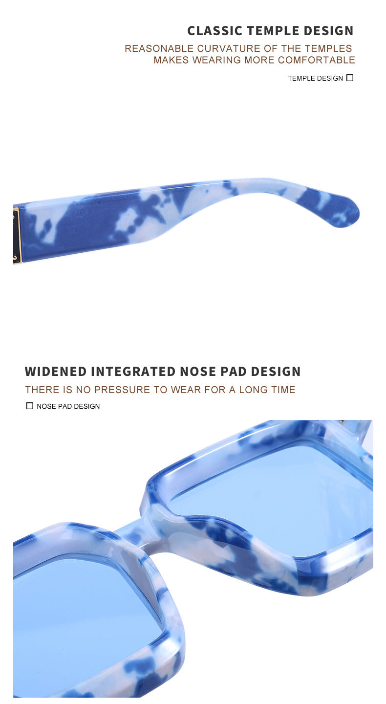 Diamond-Studded Large Square Frame Sunglasses for Women, European and American Style, 0k Influencer Same Style Sunglasses for Men, Trendy and High-End Feel shades - 图片 23