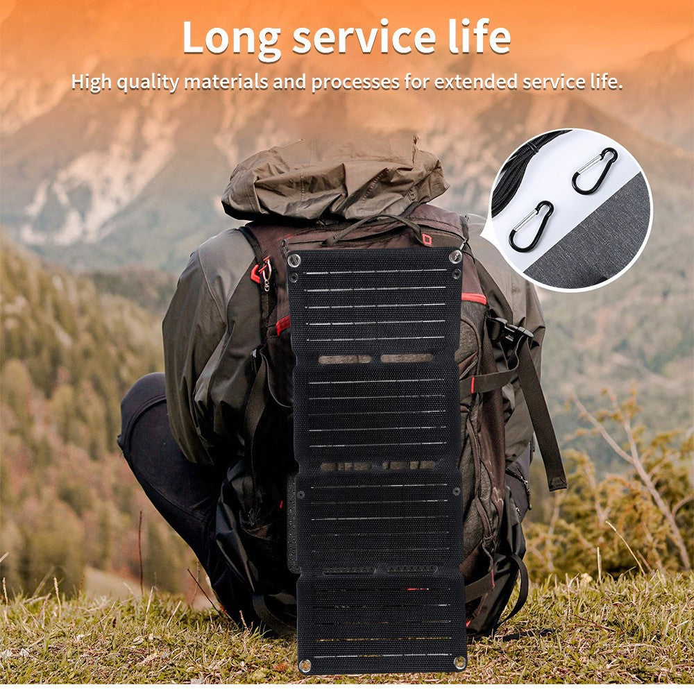 10W Solar Panel Solar Folding Bag ETFE Efficient Mobile Phone Power Bank Outdoor Portable Photovoltaic Power Supply - 图片 3