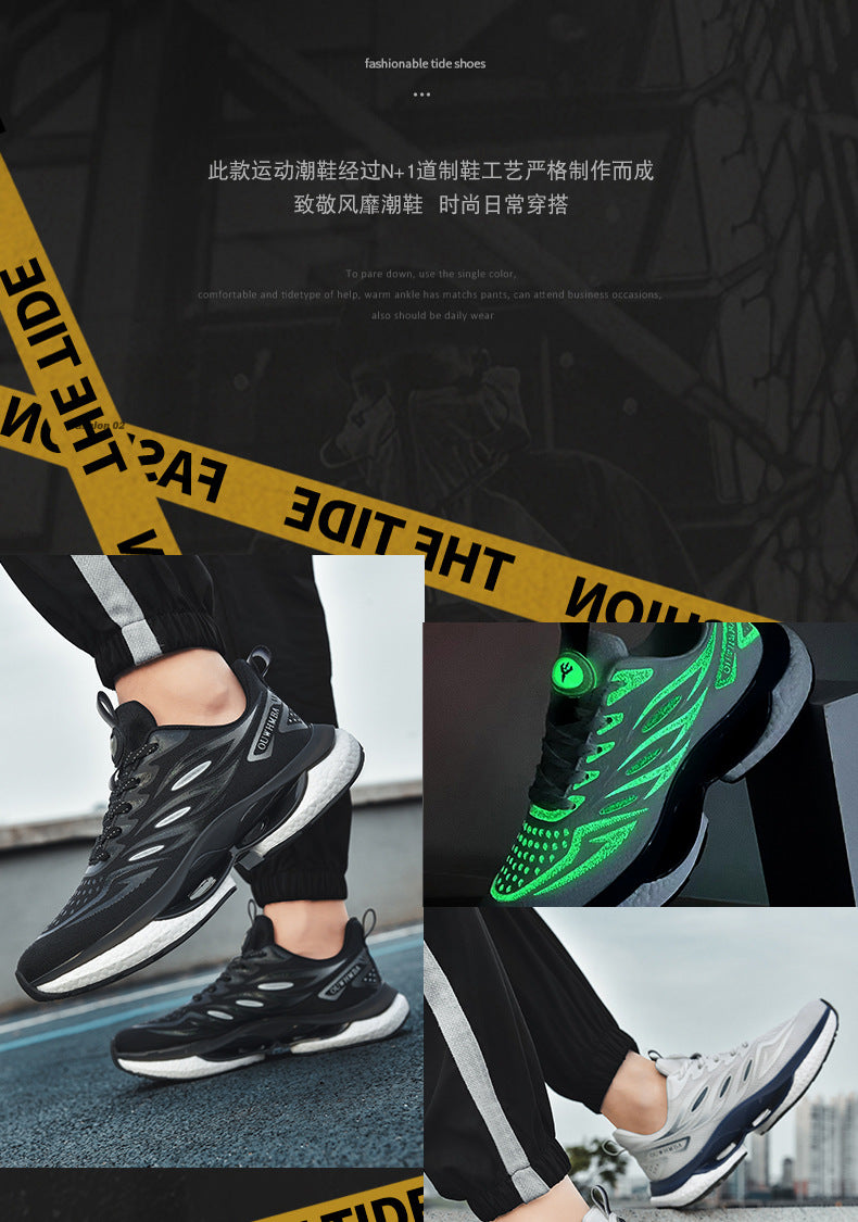 Summer Breathable Men's Shoes2025New Youth Sports Casual Running Shoes Student Lightweight Dad Mesh Trendy Shoes - 图片 9