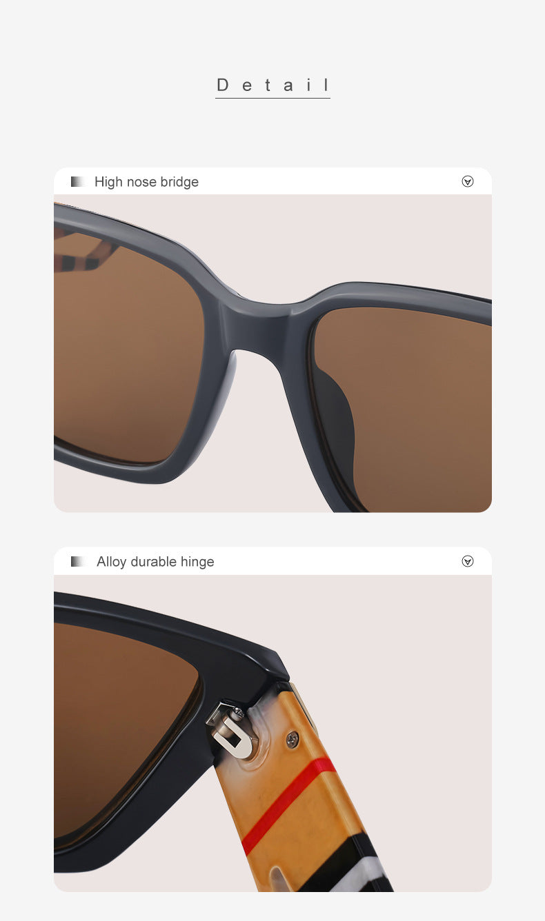 2025New Sunglasses for Women Trendy New European and American Fashion Chain Square Frame Sunglasses for Women Necklace Pendant sunglasses - 图片 25