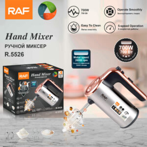 RAF EU Standard Household Stainless Steel Egg Beater Electric Baking Cake Cream Whisk Handheld Mixer R.5526