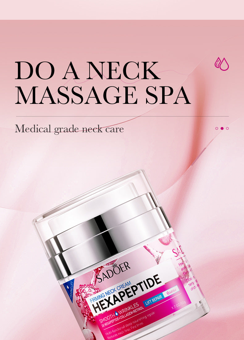 Six Peptide Neck Cream50g SADOER Tightening, Hydrating, Skin Rejuvenation, Fine Line Tightening, Cross-Border Wholesale - 图片 9