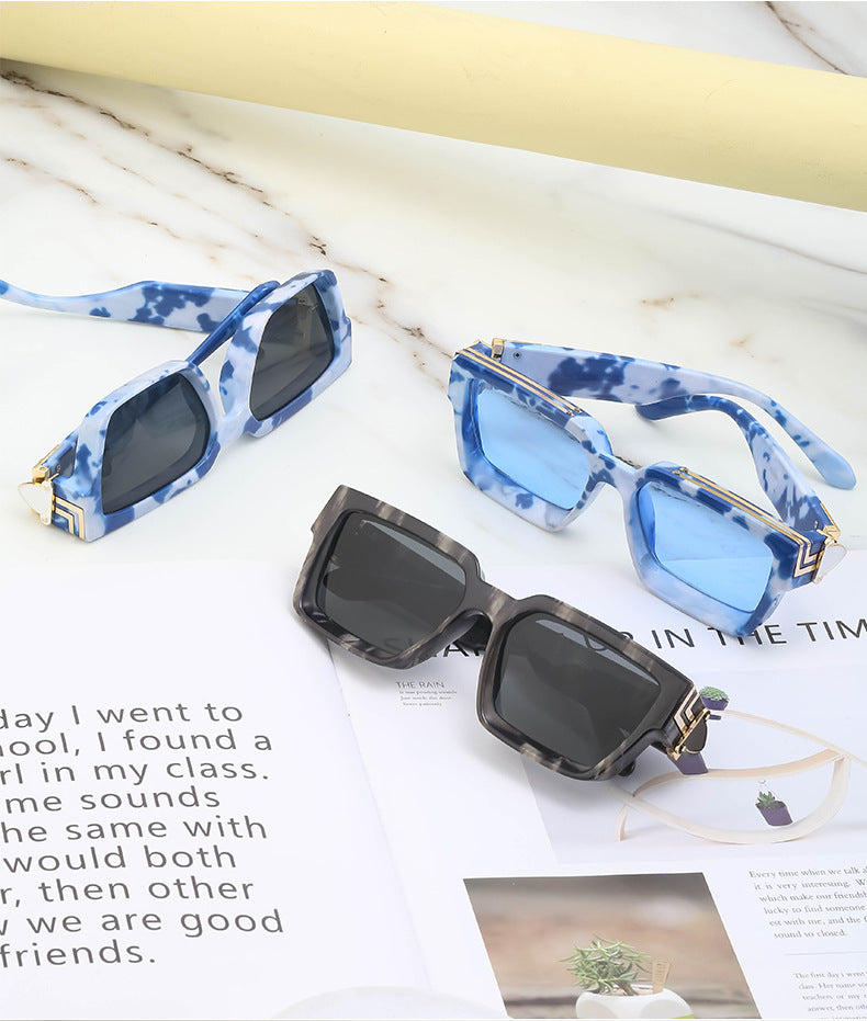 0k Billionaire Style Sunglasses Men Fashion Internet Celebrity Sunglasses Women High-end Glasses Square Frame Sunglasses - 图片 23