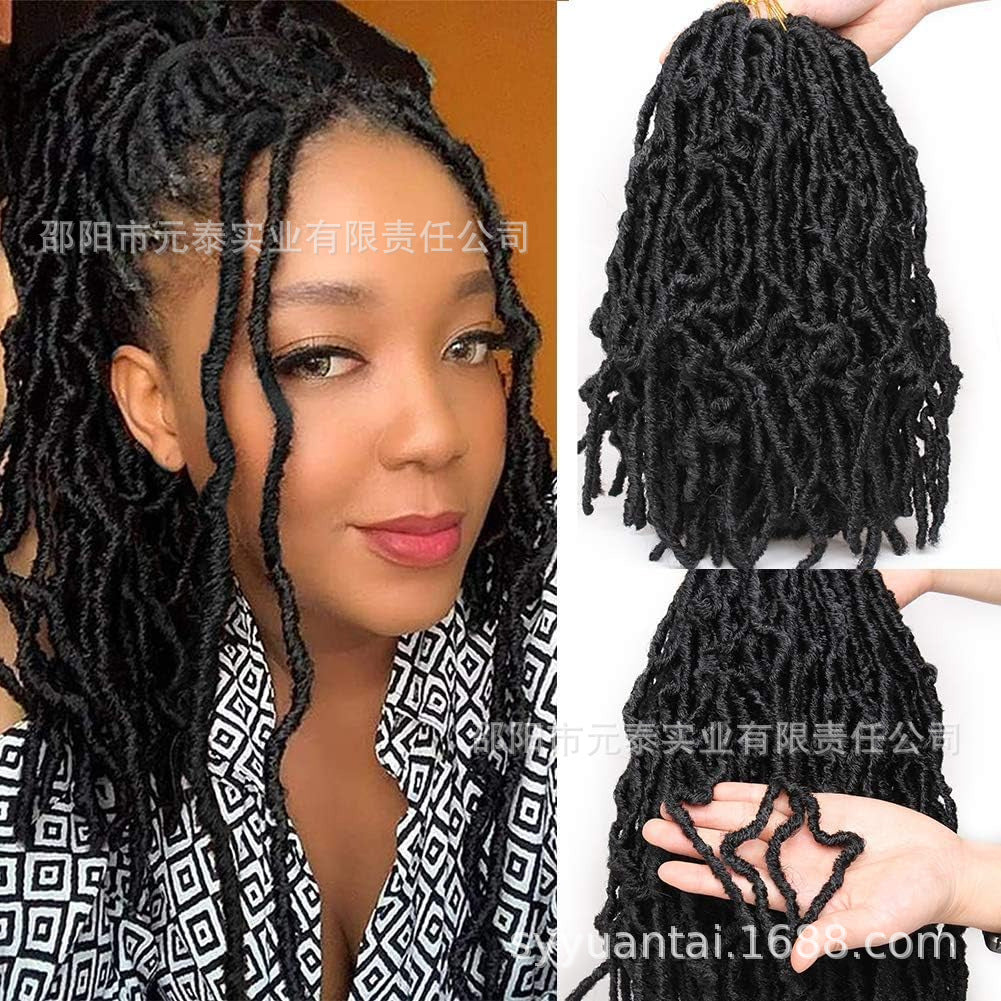 Dreadlock Wig Earthworm Curl Butterfly Faux Locs Crochet Hair African Braids Crochet Hair