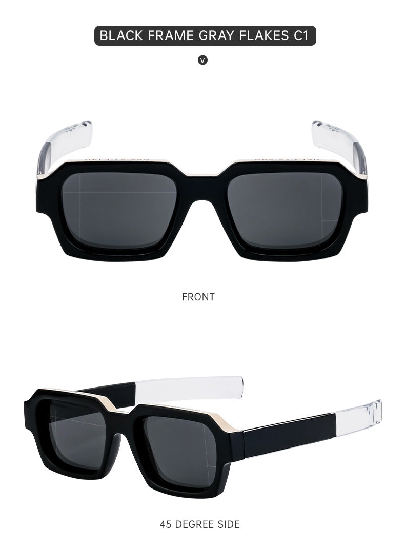 New Fashion Square Frame Sunglasses for Men and Women with a High-End Feel INS European and American style sunglasses outdoor glasses sglasses - 图片 27