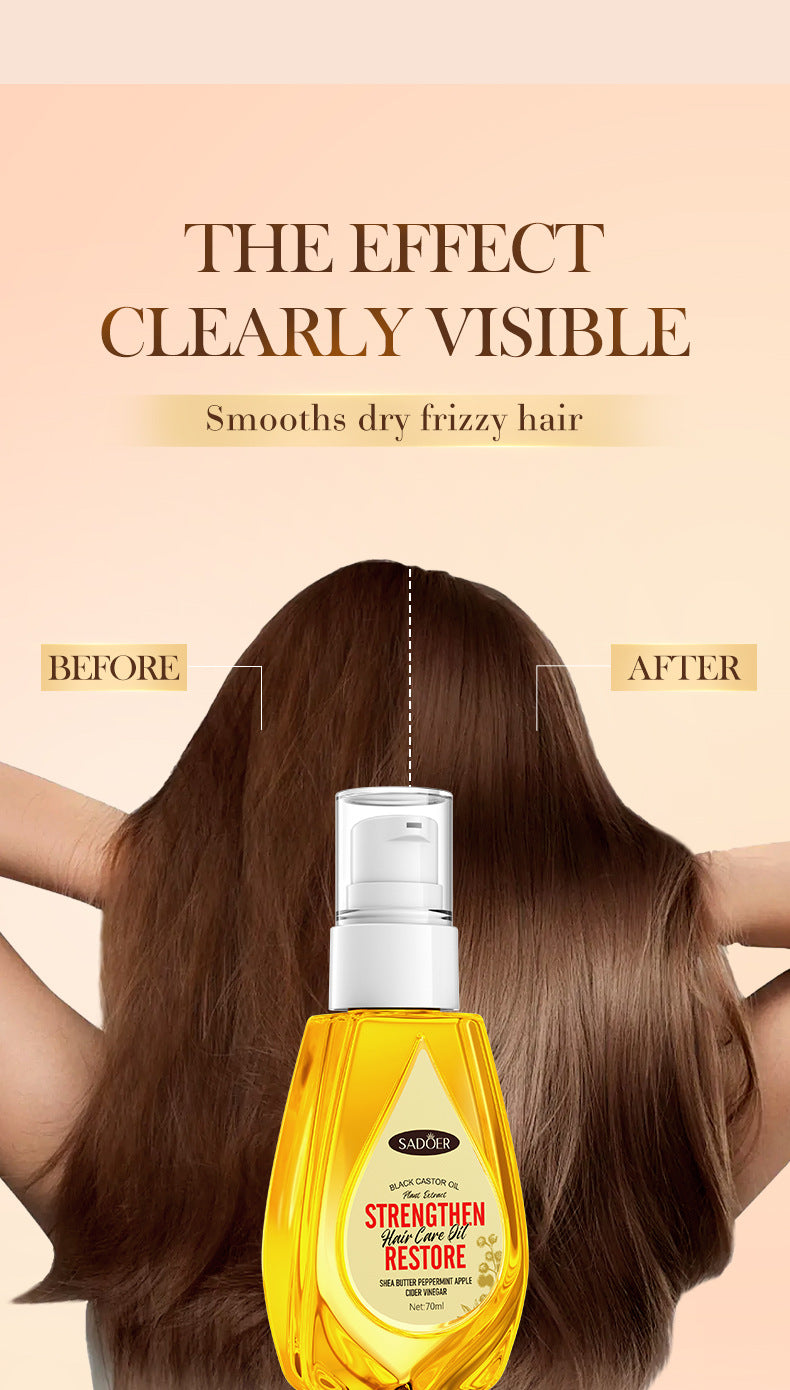 Black Castor Oil Hair Care Essential Oil SADOER Moisturizing and Smooth Hair Conditioner Cross-Border Wholesale - 图片 16