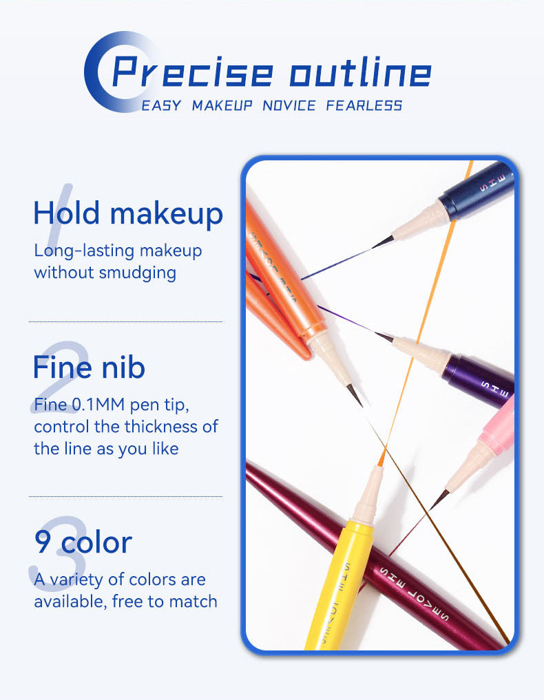 SHELOVES Eyeliner Waterproof Non-Smudge Black Brown Ultra-Fine Lower Lash Liquid Eyeliner Pen - 图片 33