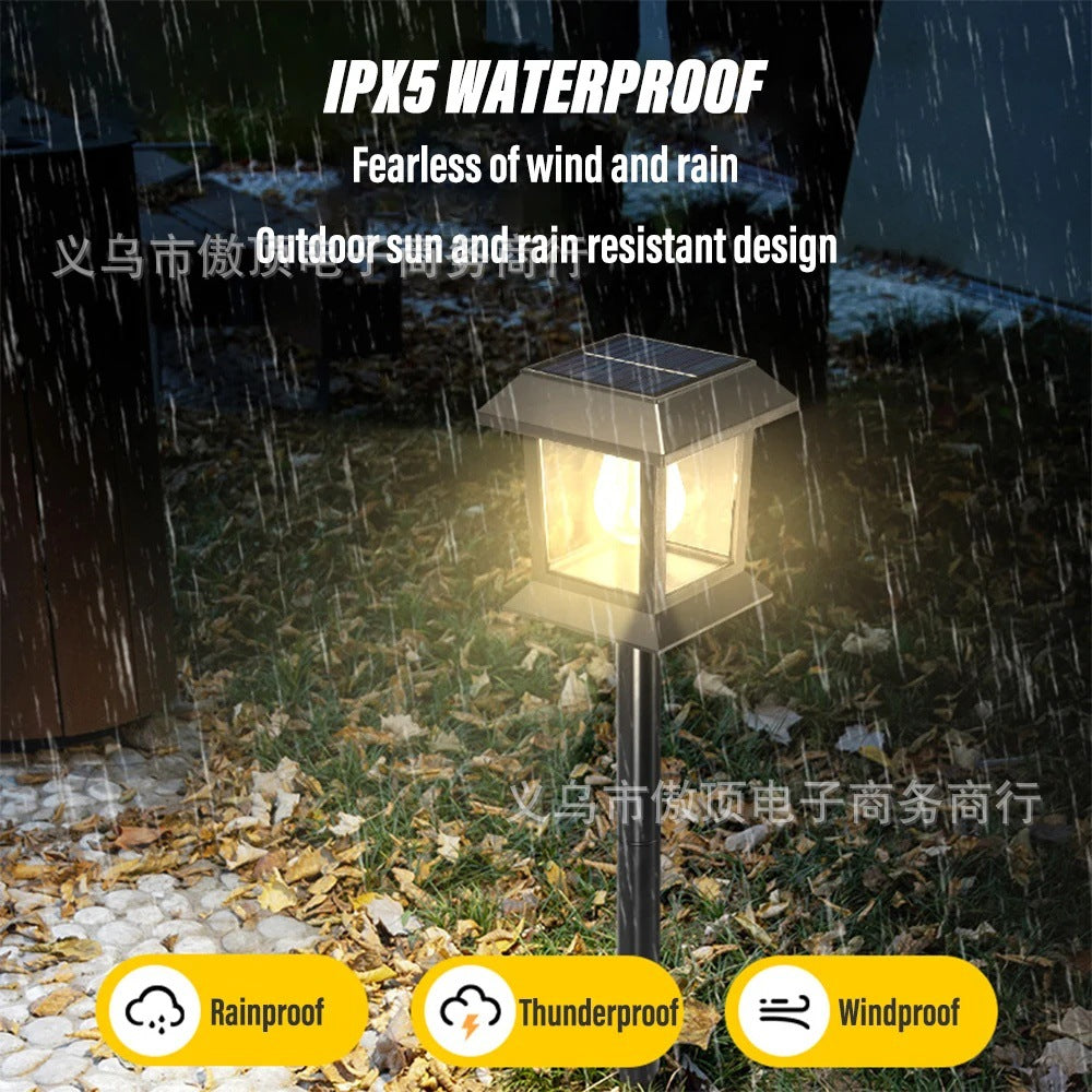 New Solar Lawn Light Outdoor Automatic Sensor Tungsten Lamp Garden Decoration Ground Plug Courtyard Landscape House Light - 图片 17