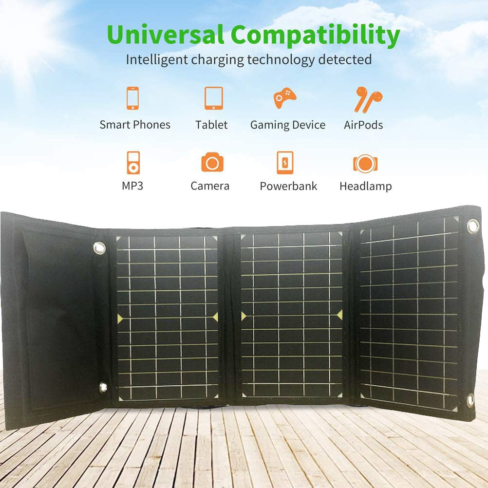 Specially designed for solar-powered portable power banks21W Solar Folding Mobile Phone Charging Bag Portable Power Bank - 图片 3