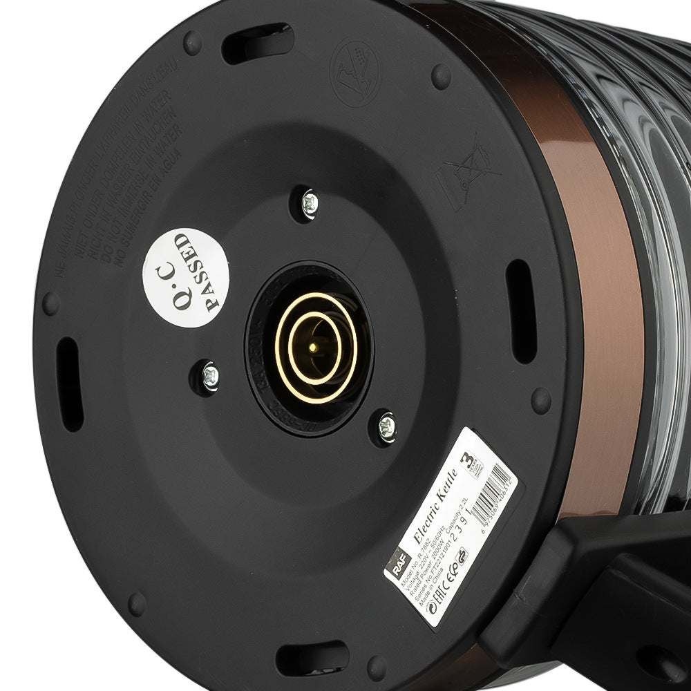 RAF European Standard Transparent Glass2.2L Electric Kettle Automatic Large Capacity Multi-Functional Kettle Overheat Protection - 图片 13