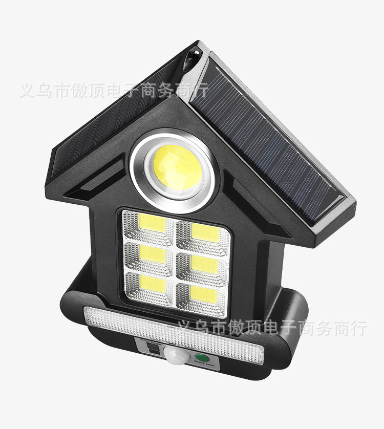Solar Street Light Human Body Sensing Small Wall Light with Remote Control Garden Light COB Security Light Waterproof Garden Light - 图片 16