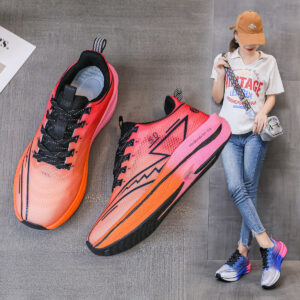 Carbon Plate Running Shoes Mesh Ultra-light Breathable Sports Shoes Men Couple All-match Casual Popcorn Running Shoes Breathable Lightweight