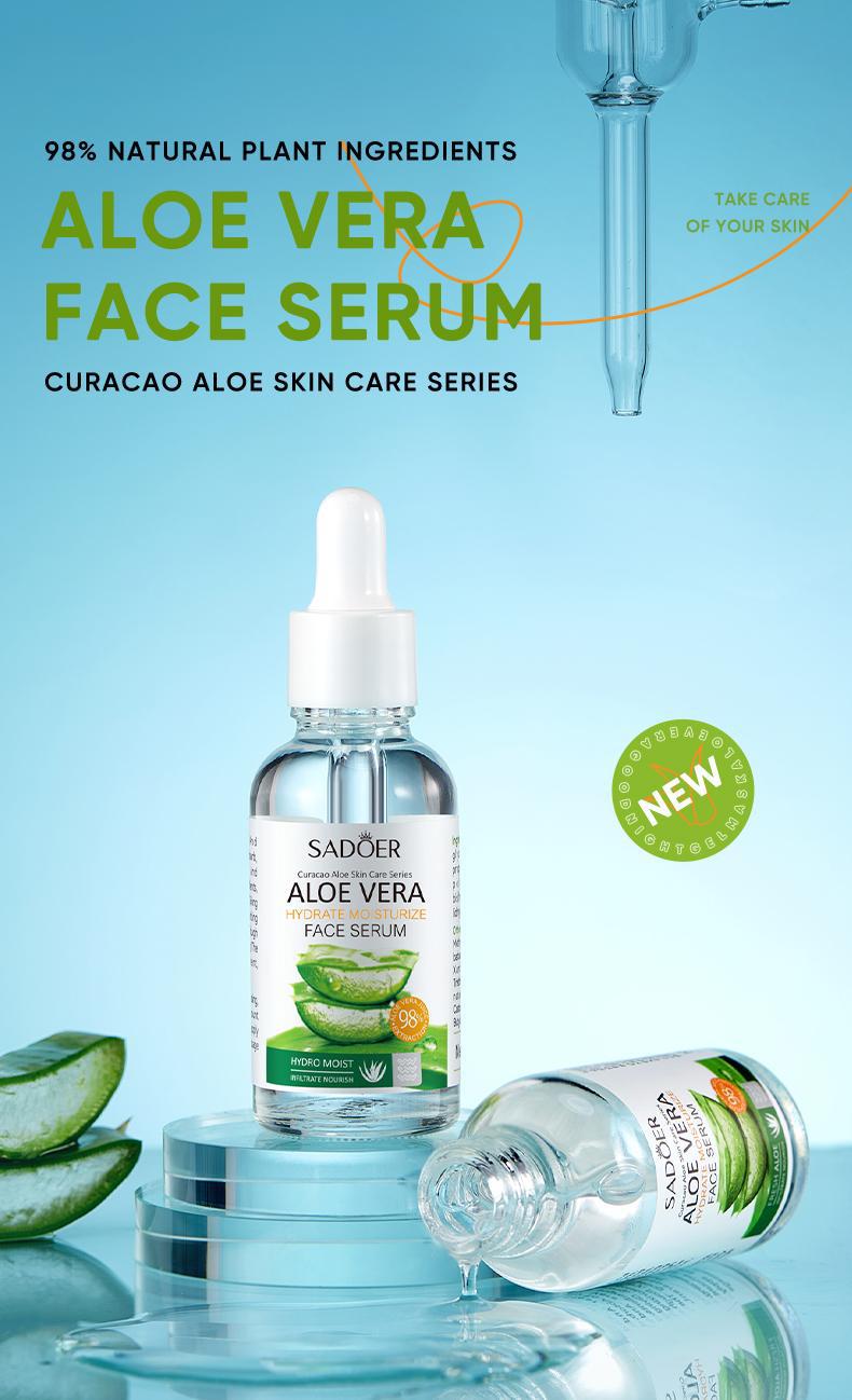 Aloe Vera Skincare Set SADOER Cleansing, hydrating, moisturizing, and nourishing foreign trade manufacturer wholesale - 图片 48