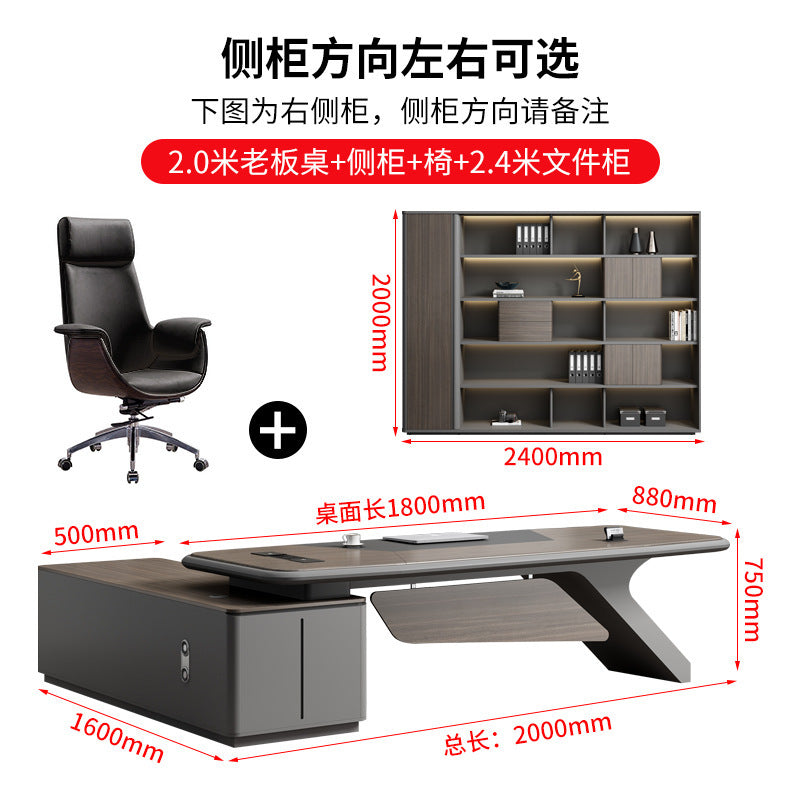 Painted Office Desk Executive Desk President Leader Chairman Boss Desk Office Manager Desk Office Desk and Chair Set - 图片 25