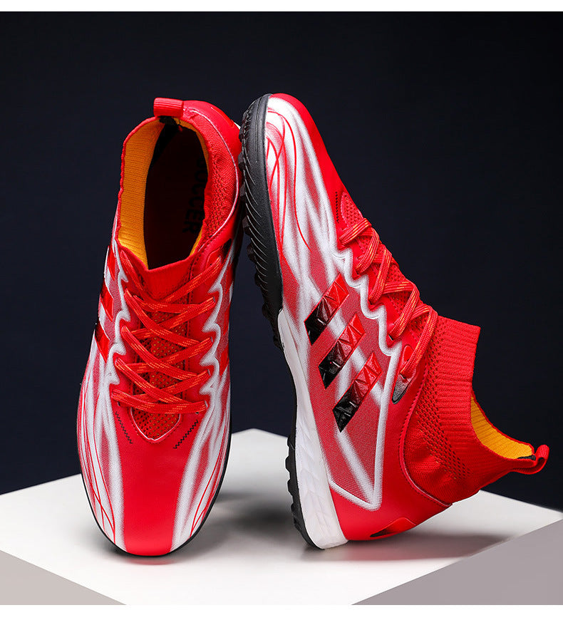 New high-top soccer shoes for men and women AG Spike TF Broken Nail Youth Student Grassland Competition Training Shoes - 图片 50