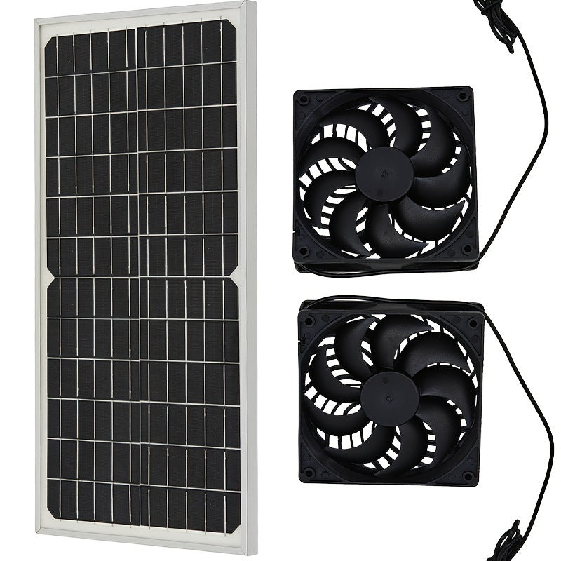 Factory Direct Solar Panel with Dual Fan Pet House Silent Solar Photovoltaic Panel Exhaust Fan Ventilation Cooling - 图片 21